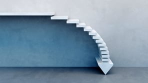 Stairs with an arrow pointing down