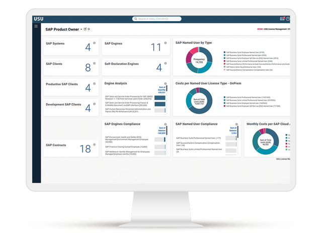Capture d'écran pour le suivi des licences SAP