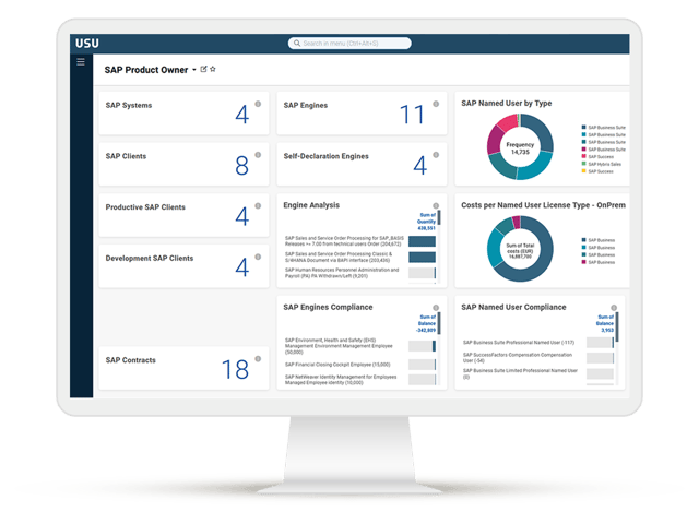 Capture d'écran de SAM for SAP Software d'USU