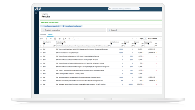 usu-it-asset-management_sam-for-sap-software_compliance-result_1920x1080px