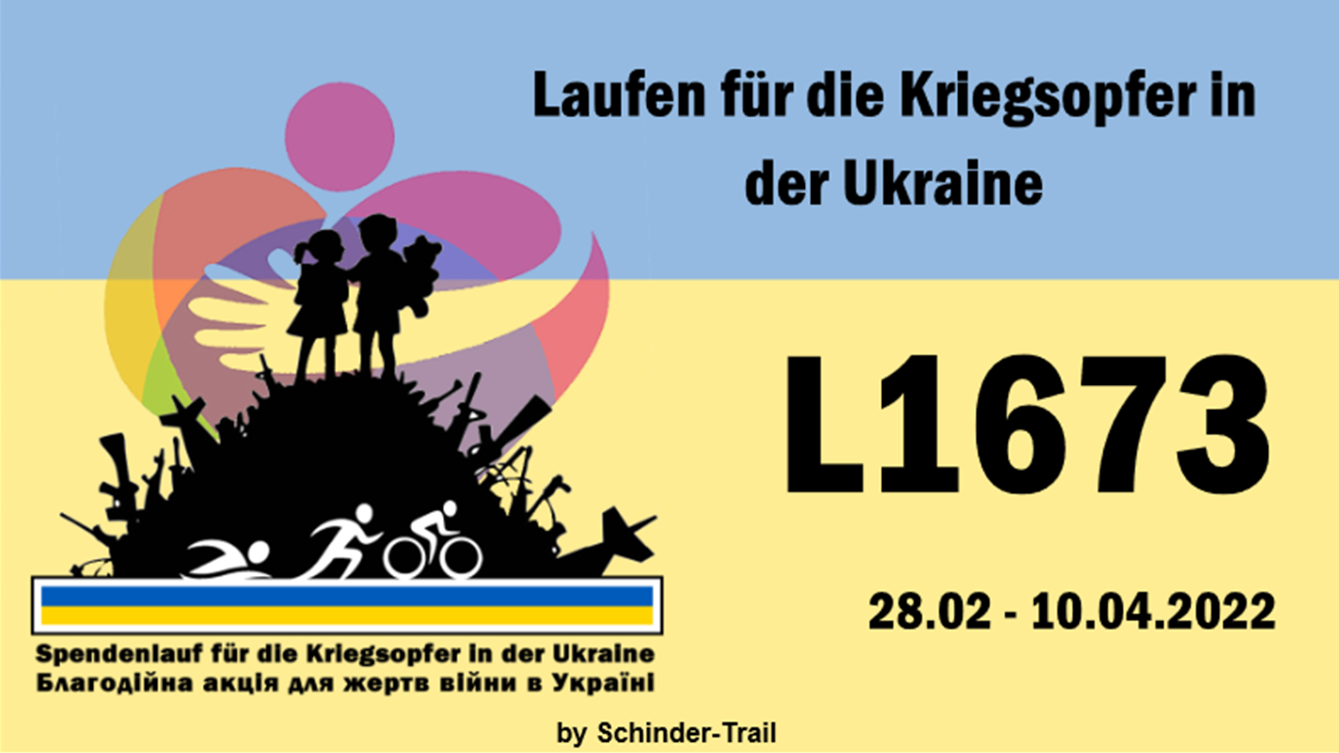 Spendenlauf - Laufen für Kriegsopfer in der Ukraine