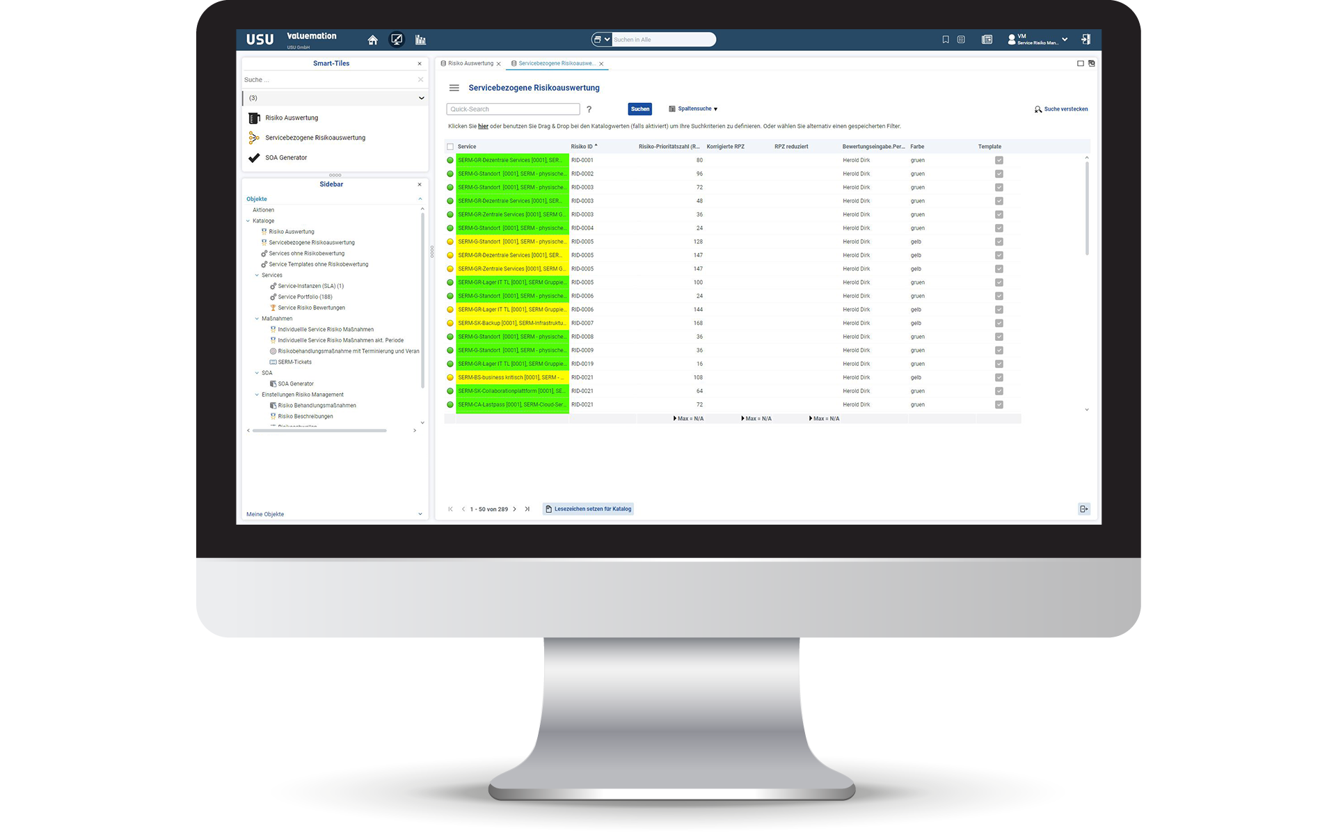 USU IT Service Management - ITSM Tool - Governance, Risk & Compliance